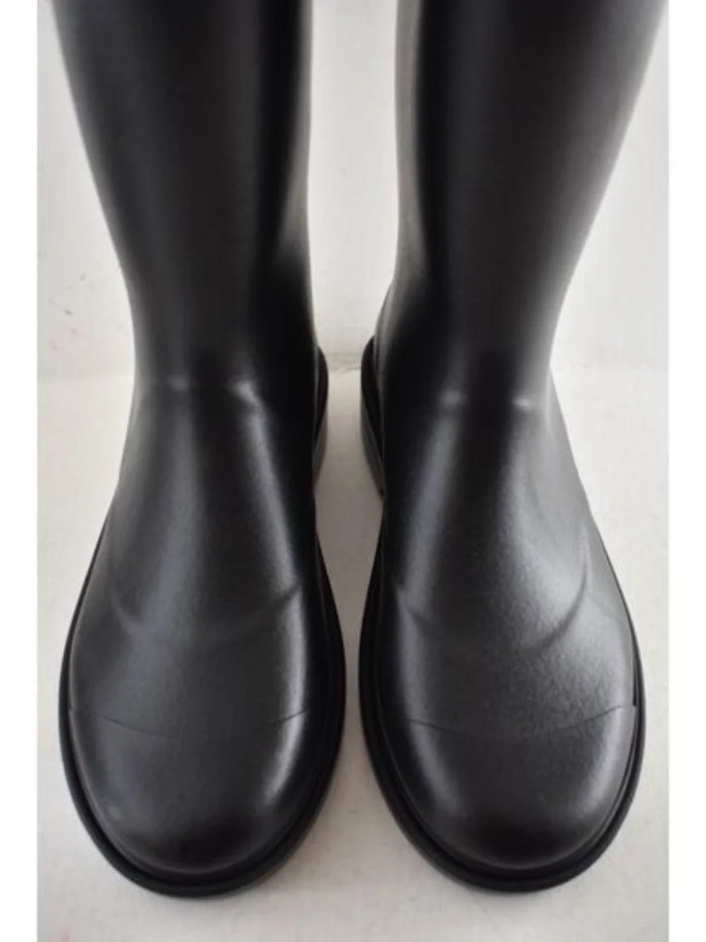 CHANEL Black Rain Boots with CC Logo